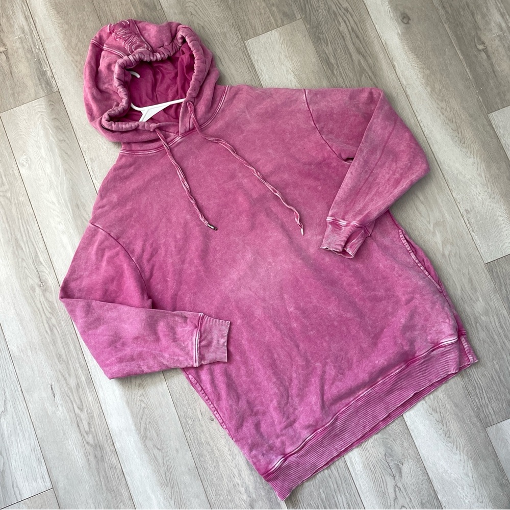 Avocado Alps Hoodie Sweatshirt cotton long womens Pink one size athleisure